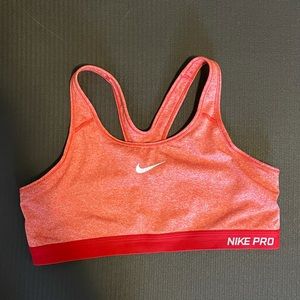 Coral Nike racer back sports brad (used)